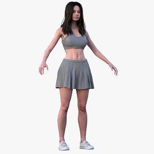 3D model Woman - Summer Outfit 4