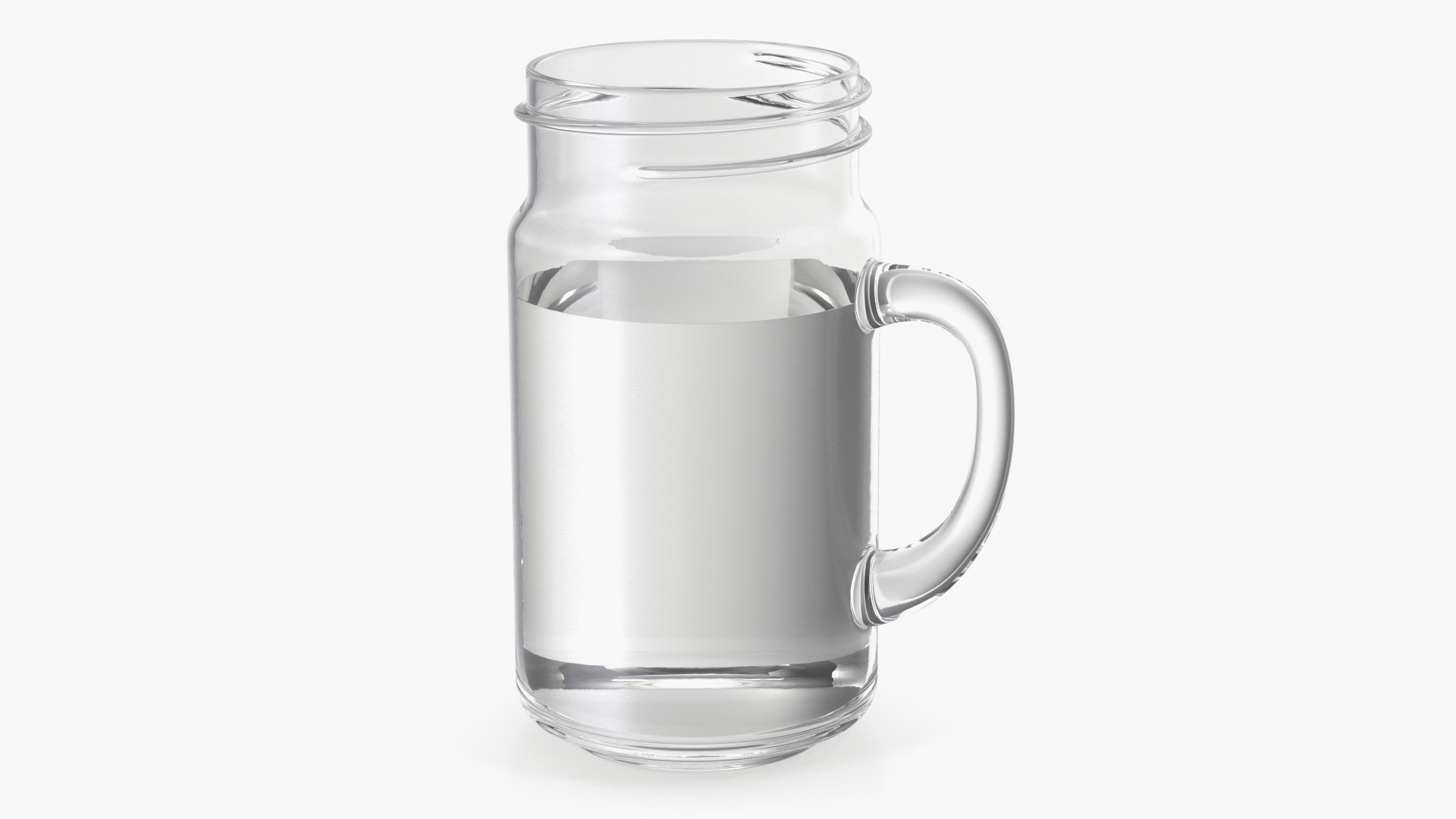 Mason Jar With Handle Full 3D model preview