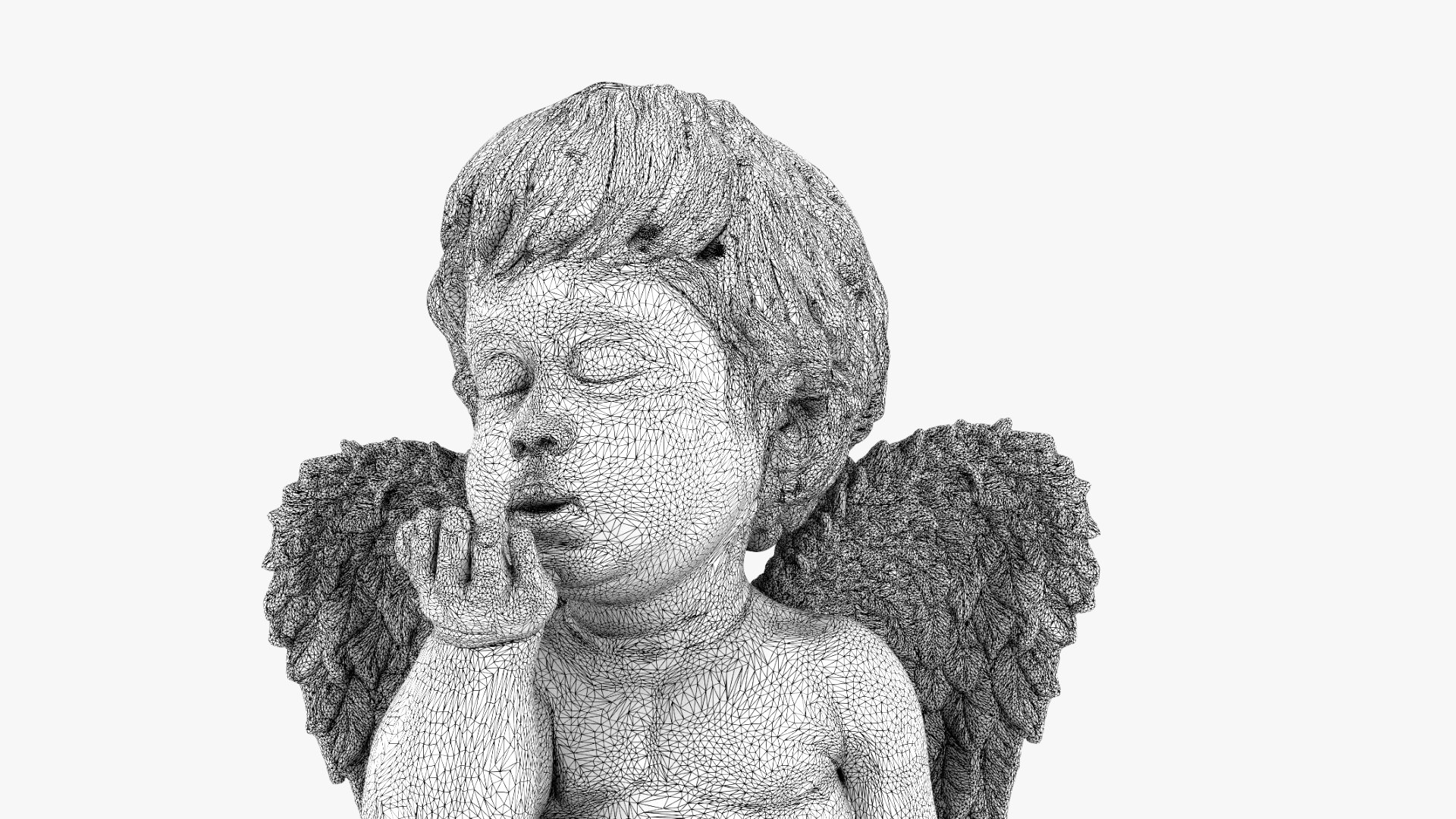 3D Print Ready Sculpture Angel - TurboSquid 1345462