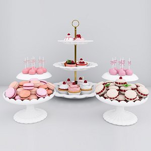 Raspberry pink dessert