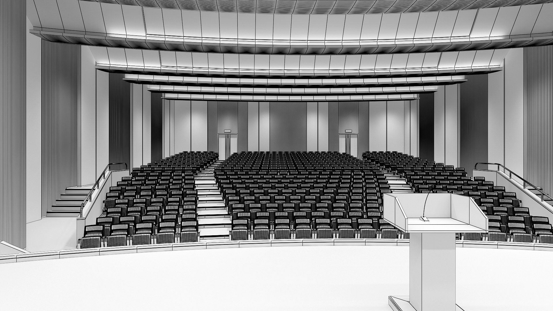 Lecture Hall 25 3D Model - TurboSquid 2197358