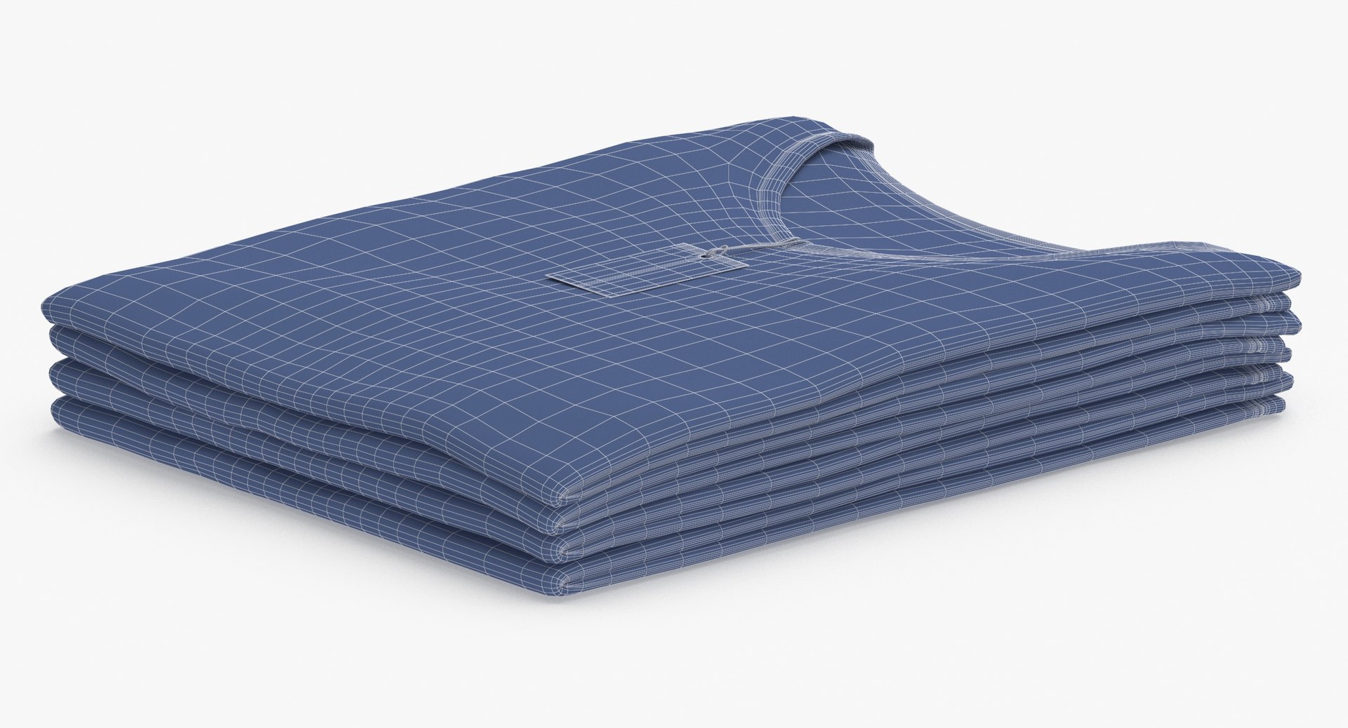 Female V Neck Folded Stacked With Tag 30 Colors Pack 3D Model ...