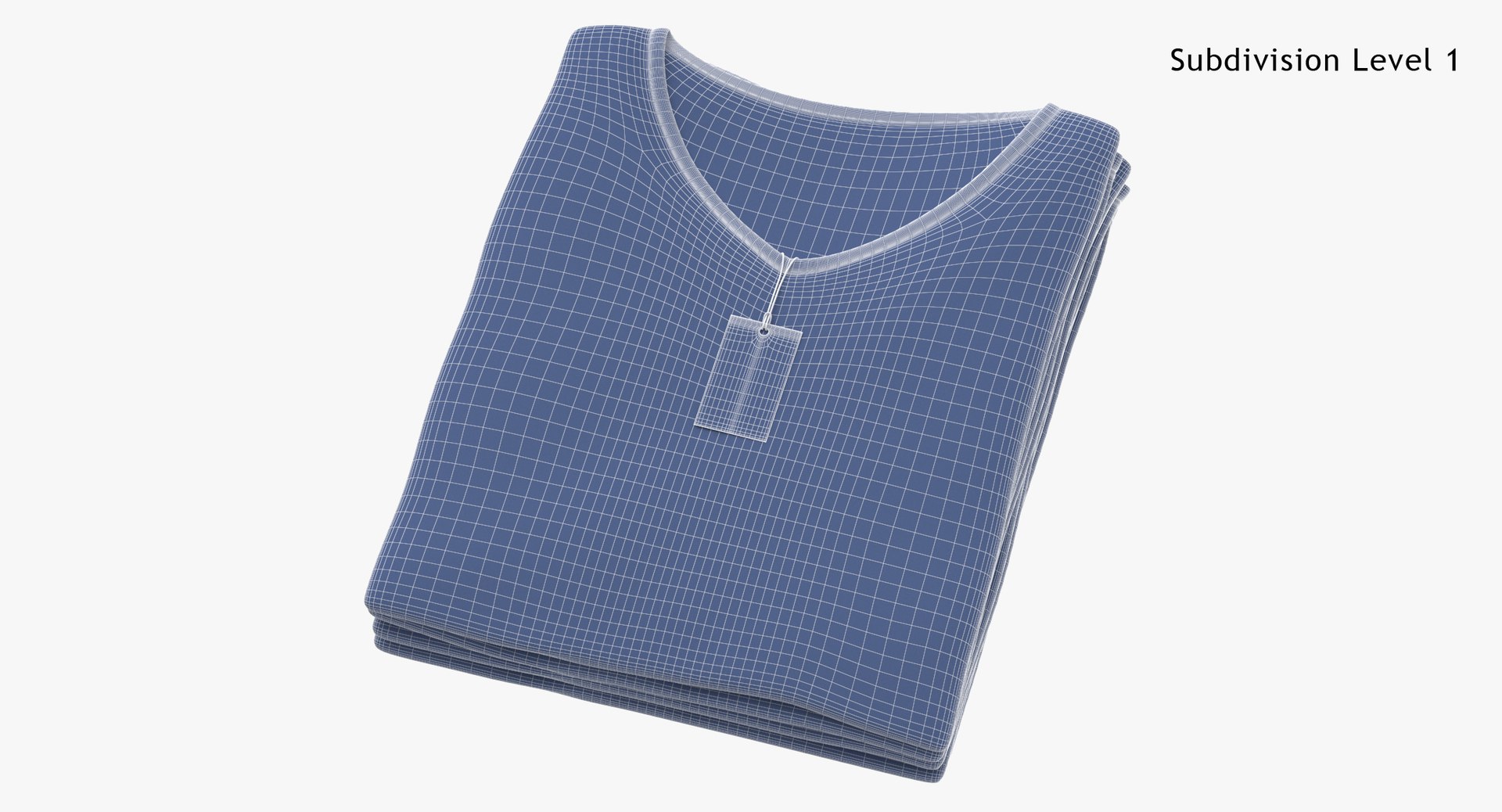 Female V Neck Folded Stacked With Tag 30 Colors Pack 3D Model ...