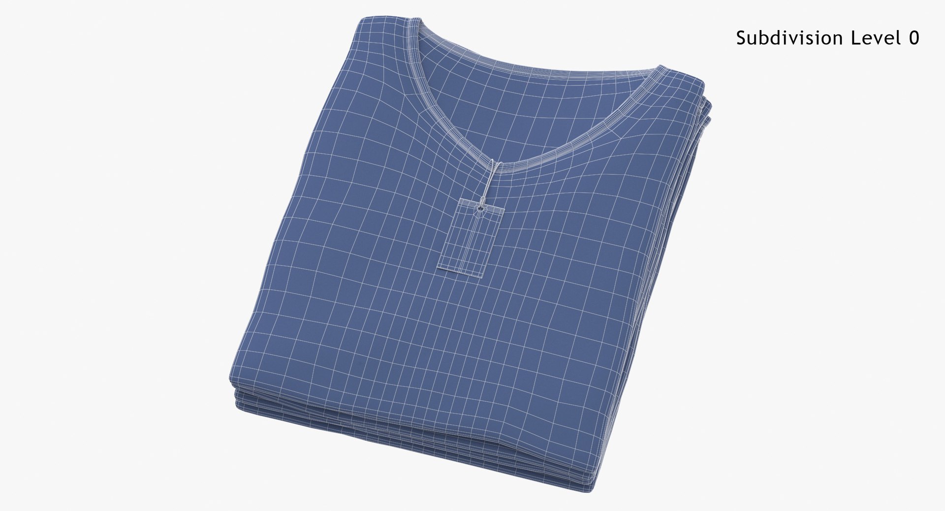 Female V Neck Folded Stacked With Tag 30 Colors Pack 3D Model ...