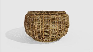 3D hight poly canasto  basket