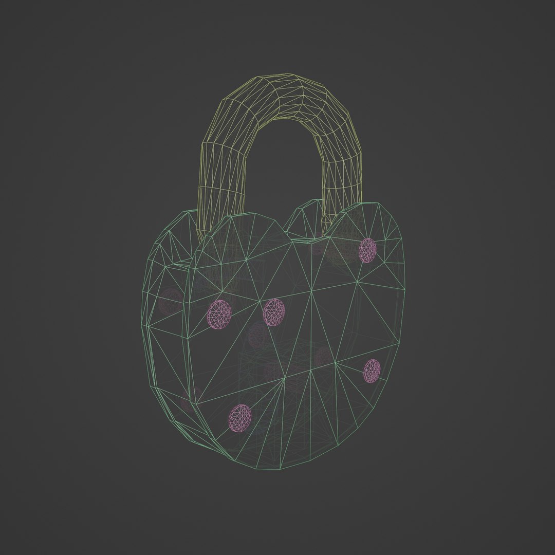 Padlock Low Poly with Loop Rivets Keyhole and Cap 3D model - TurboSquid ...