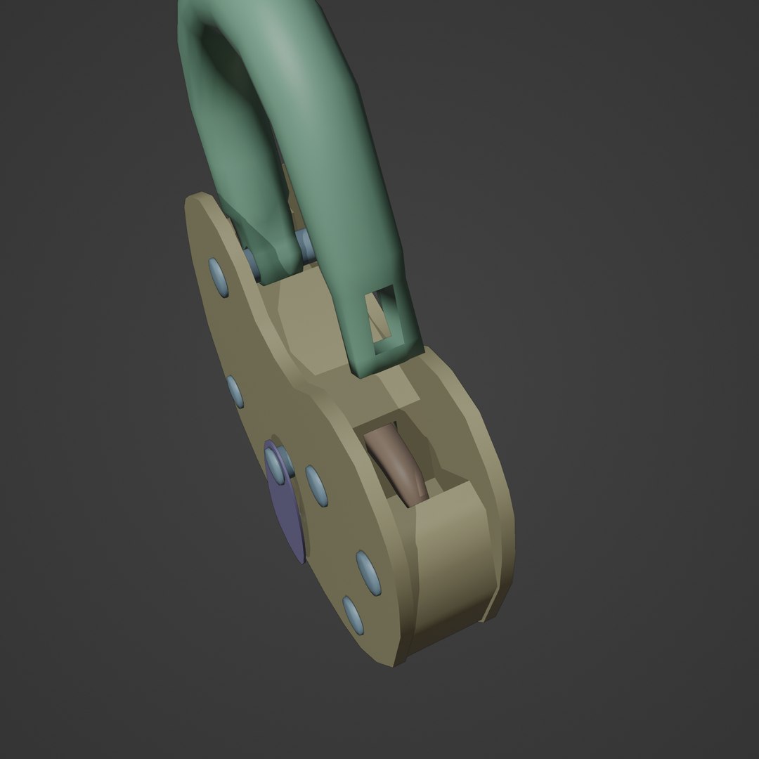 Padlock Low Poly with Loop Rivets Keyhole and Cap 3D model - TurboSquid ...