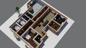 furnish floor house interiors 3D model
