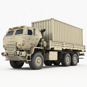 m1085 truck transport cargo containers 3D model