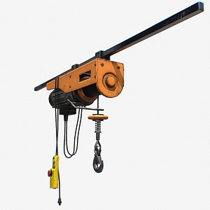 mini wire rope electric 3D model