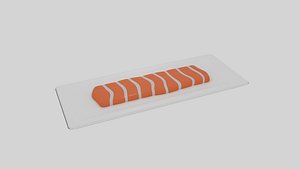 salmon fillet 3D