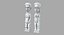 Coppia di figure primitive oceaniche intagliate in legno alto