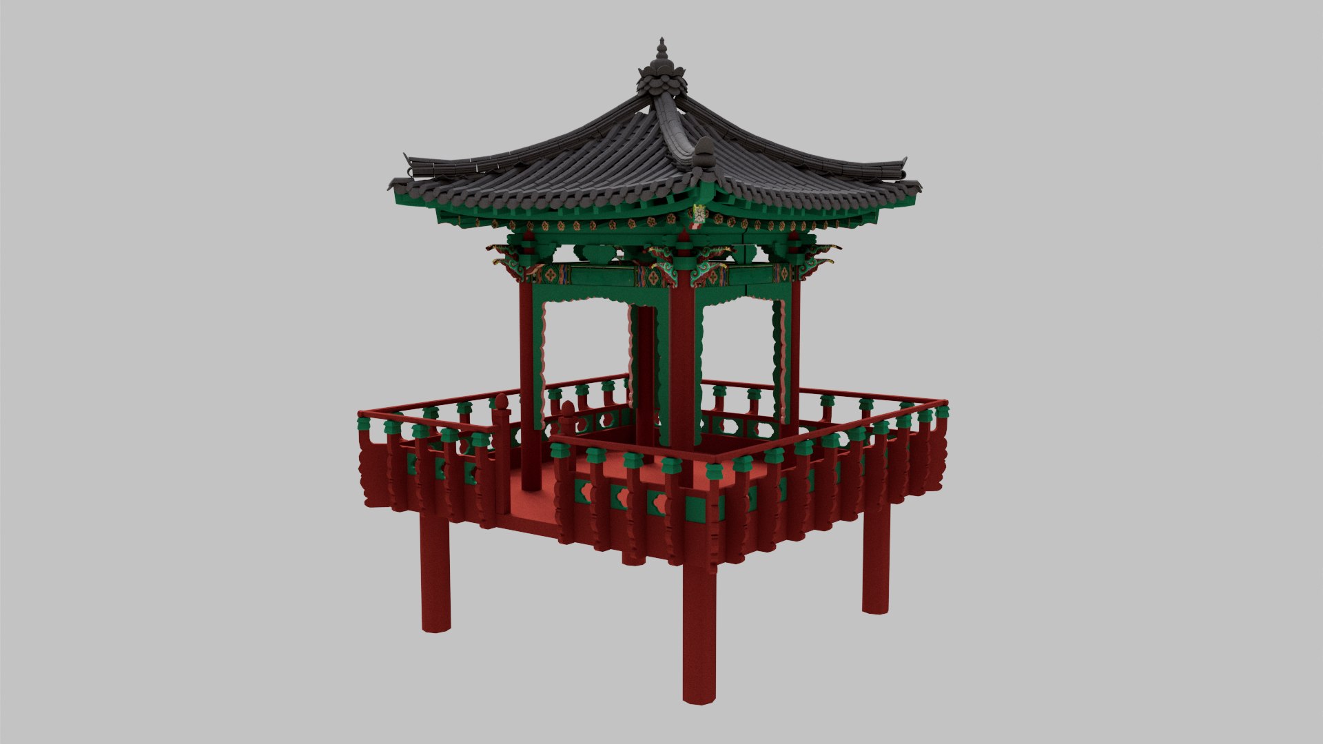 Korean Gazebo 3D Model 3D Model 3D - TurboSquid 2122334