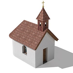 tiny chapel 3d c4d