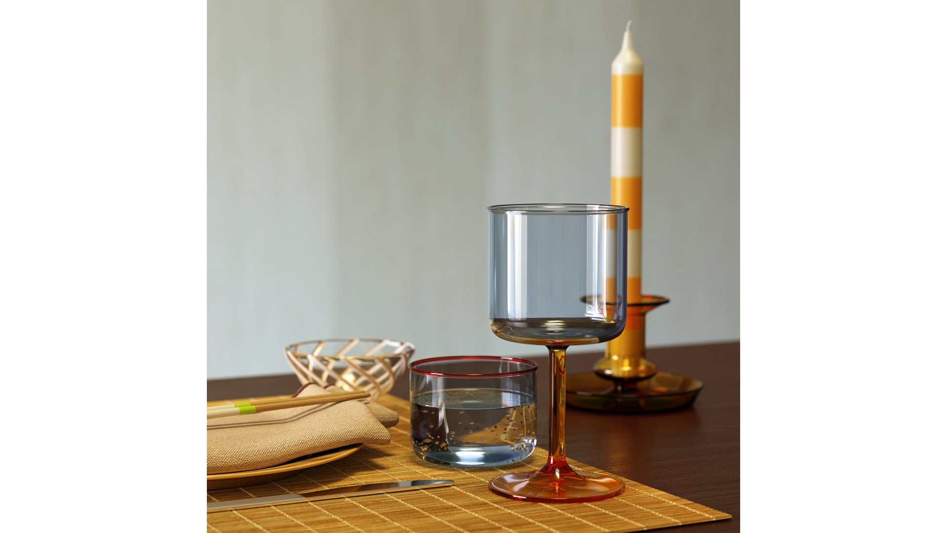 Hay Bamboo placemat Set 3D model TurboSquid 2070249