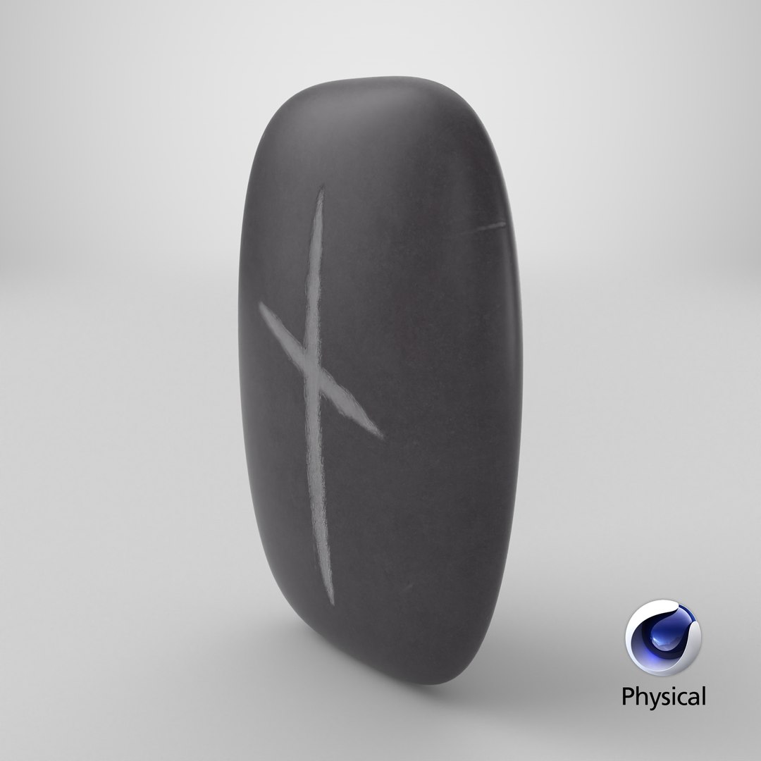3D Model Naudiz Rune Stone - TurboSquid 2532374