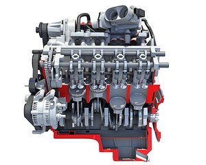 Cutaway V8 Engine