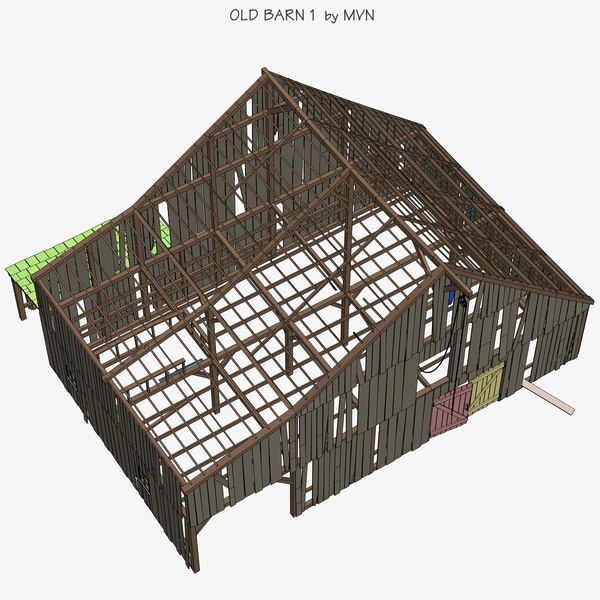 old barn 3d model