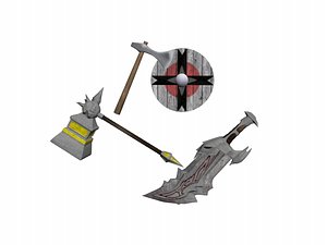 3d model weapons god war