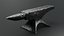 Enclume de forgeron avec marteau en low-poly