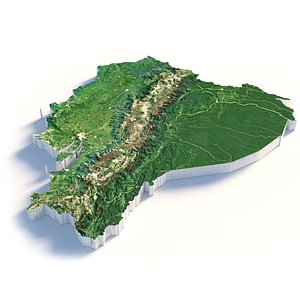 Ecuador Terrain Map