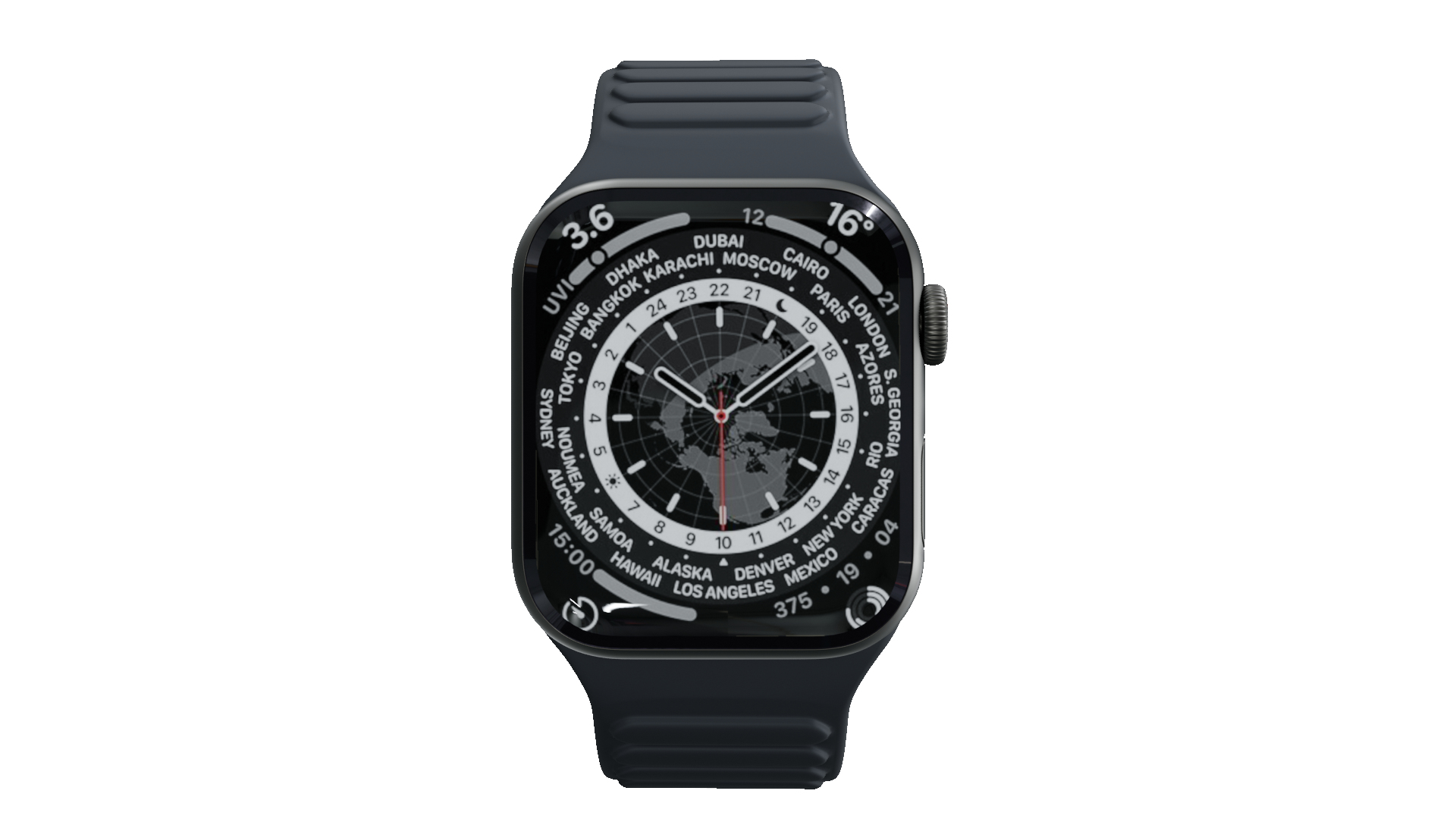 Space black titanium case with leather link sale