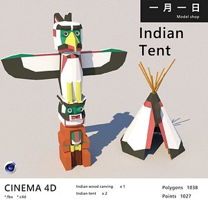 3D indian tent model