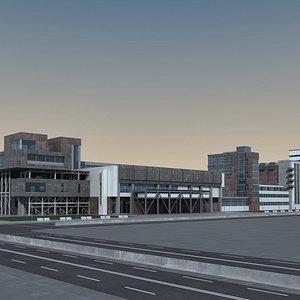 Modern Building 132 Scene 3D model