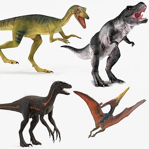 3D Carnivorous Dinosaurs Rigged for Maya Collection 2 model