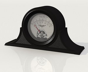3D vintage voltmeter jewell instrument