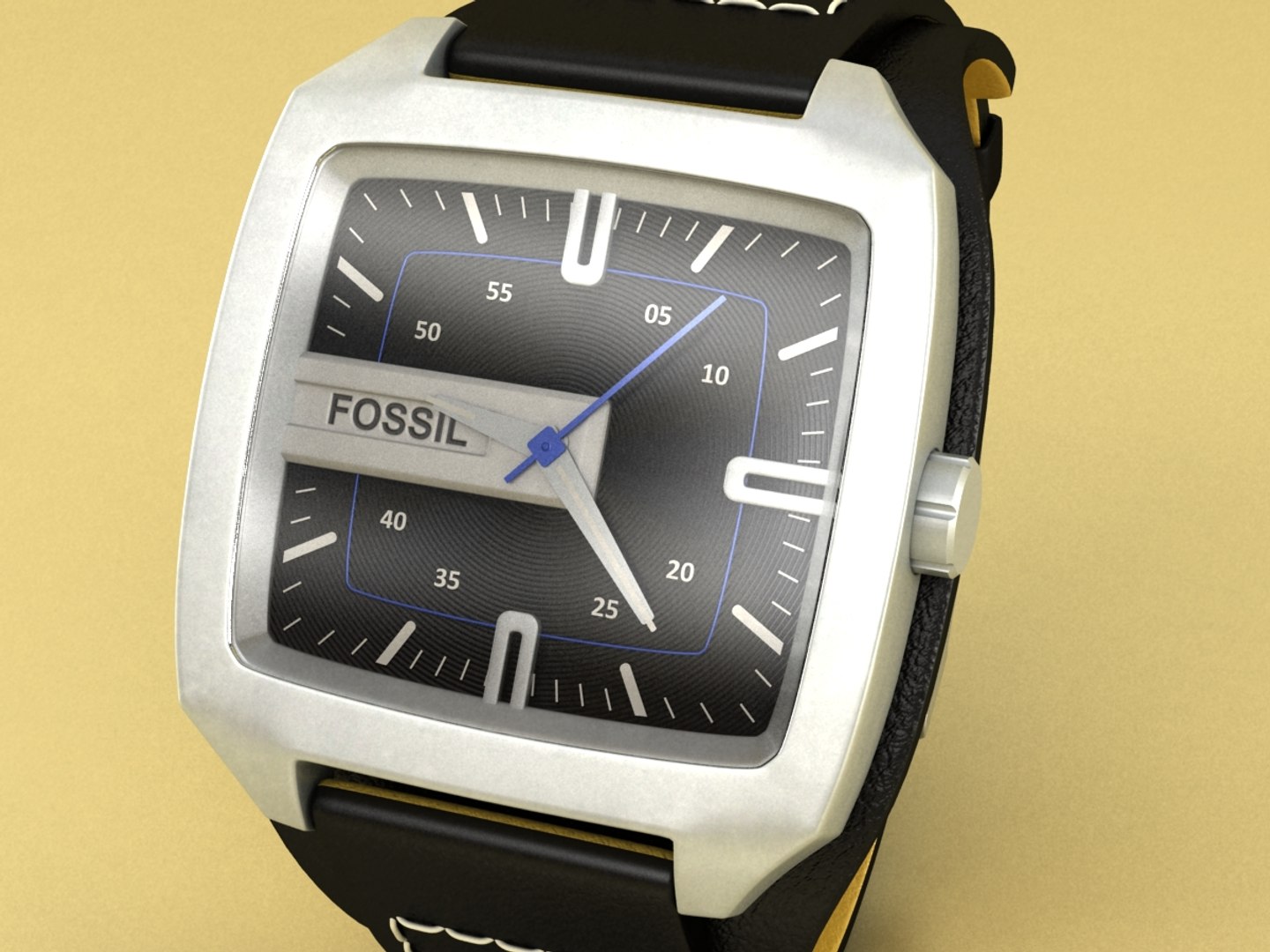 Fossil Watch Male 3d Model