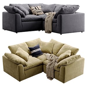 3D Cloud Modular Corner Sectional 3 piece