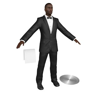 3D waiter tray model