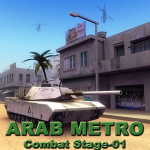 arab city street combat 3d obj