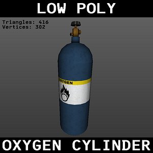Low Poly Oxygen Cylinder
