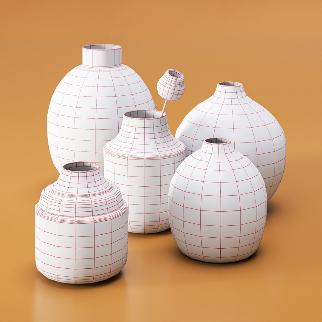 3D set vases - TurboSquid 1498306