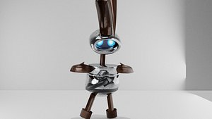 3D Sci-Fi child Robot Character Rigged Stylized 3D Model