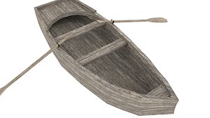 3d boat rowboat model