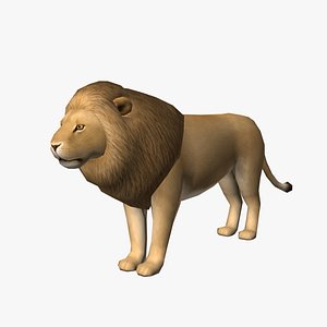 male lion 3d max
