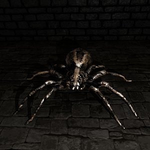 3D spider games rigged model