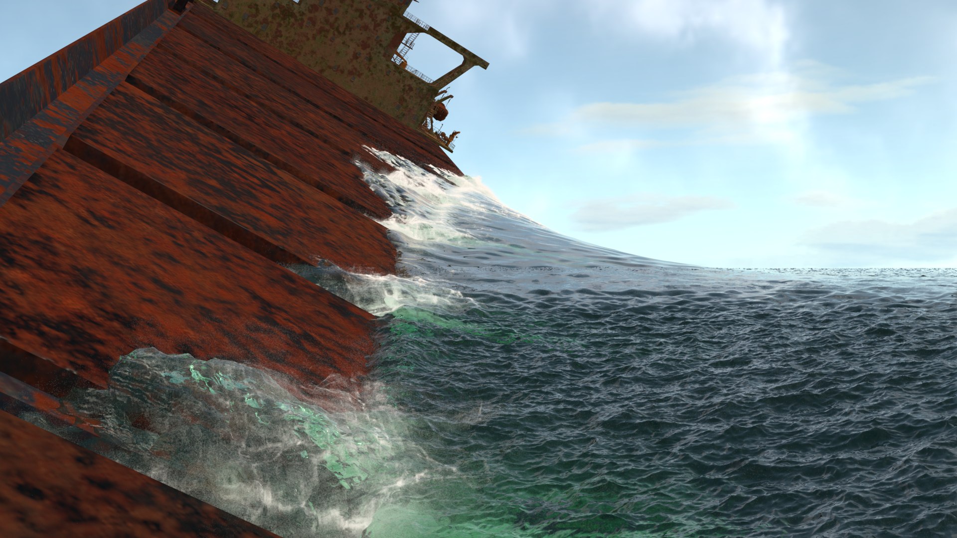Bulk Carrier Wreck Dynamic Simulation 3D - TurboSquid 2276629