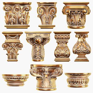 Collection of 10 classic capitals Part1 3D model