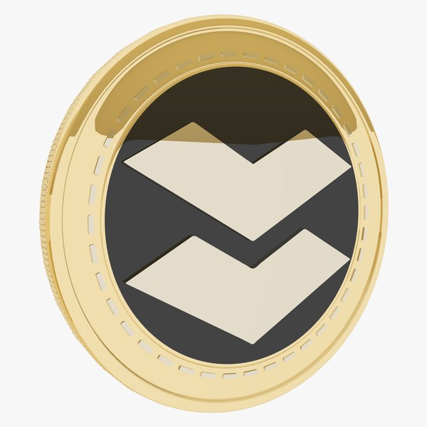 3D Elastos Cryptocurrency Gold Coin model