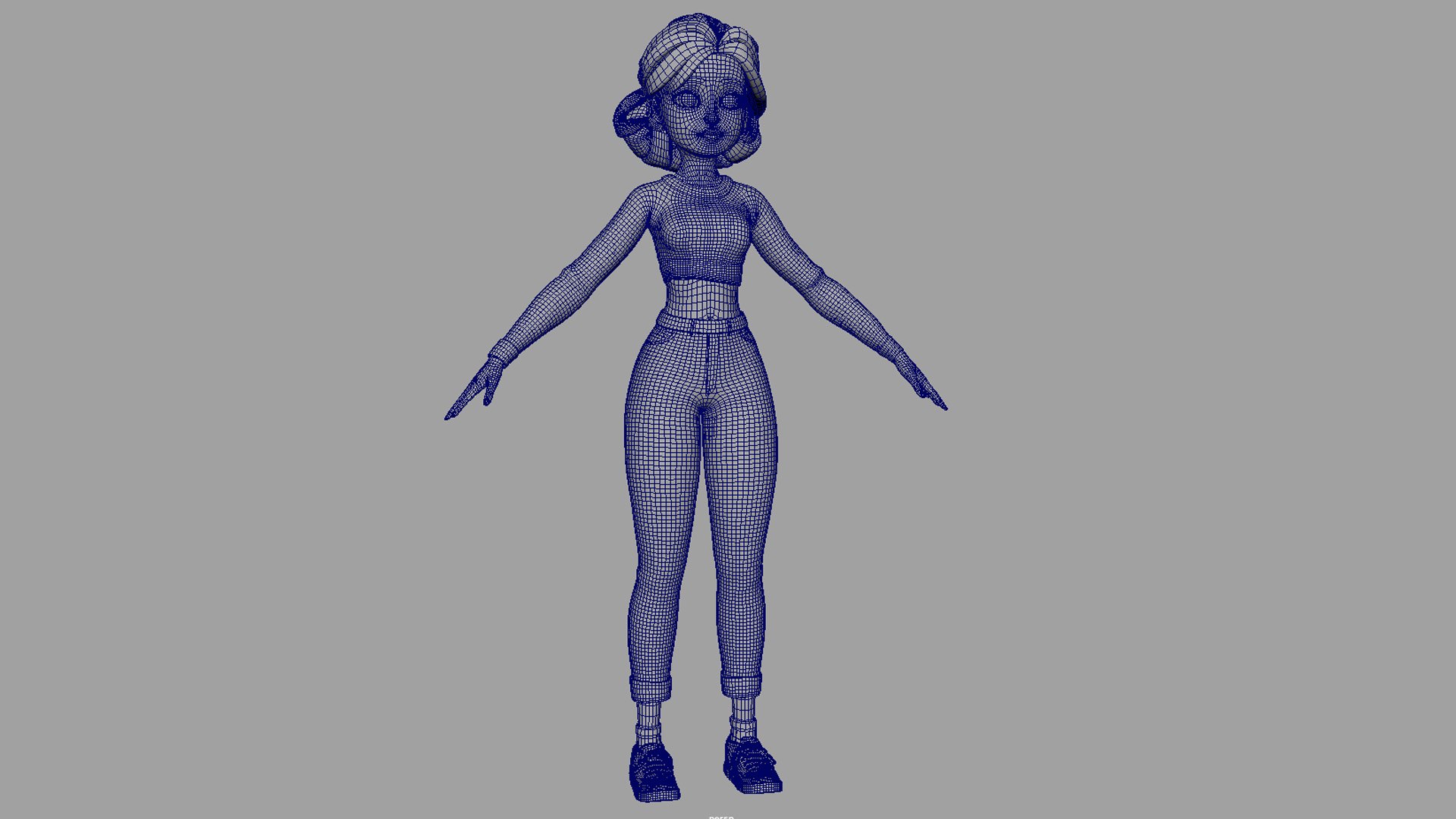 3D Cartoon Girl Character Maya Rig - TurboSquid 2196063