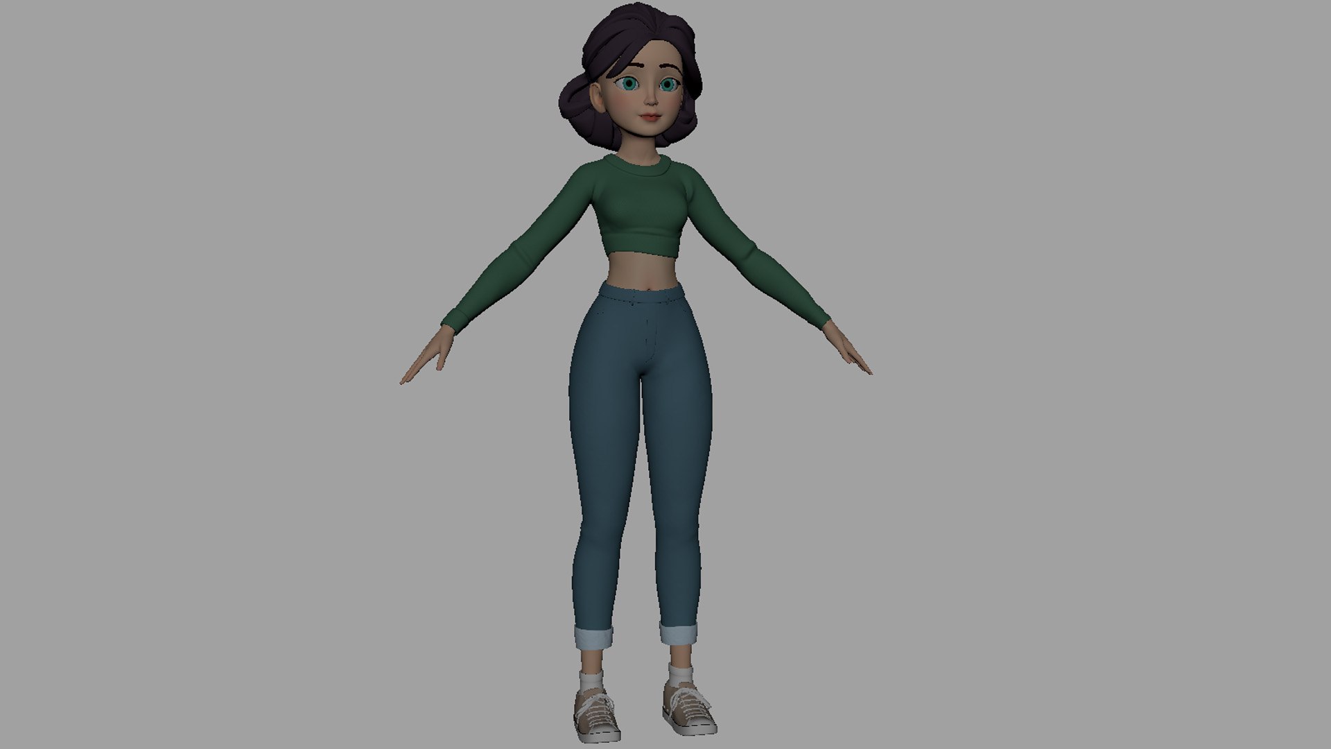 3D Cartoon Girl Character Maya Rig - TurboSquid 2196063