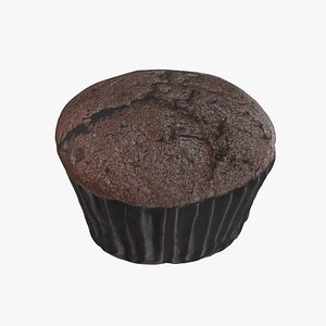 3D Chocolate Cupcake - Photo Scan