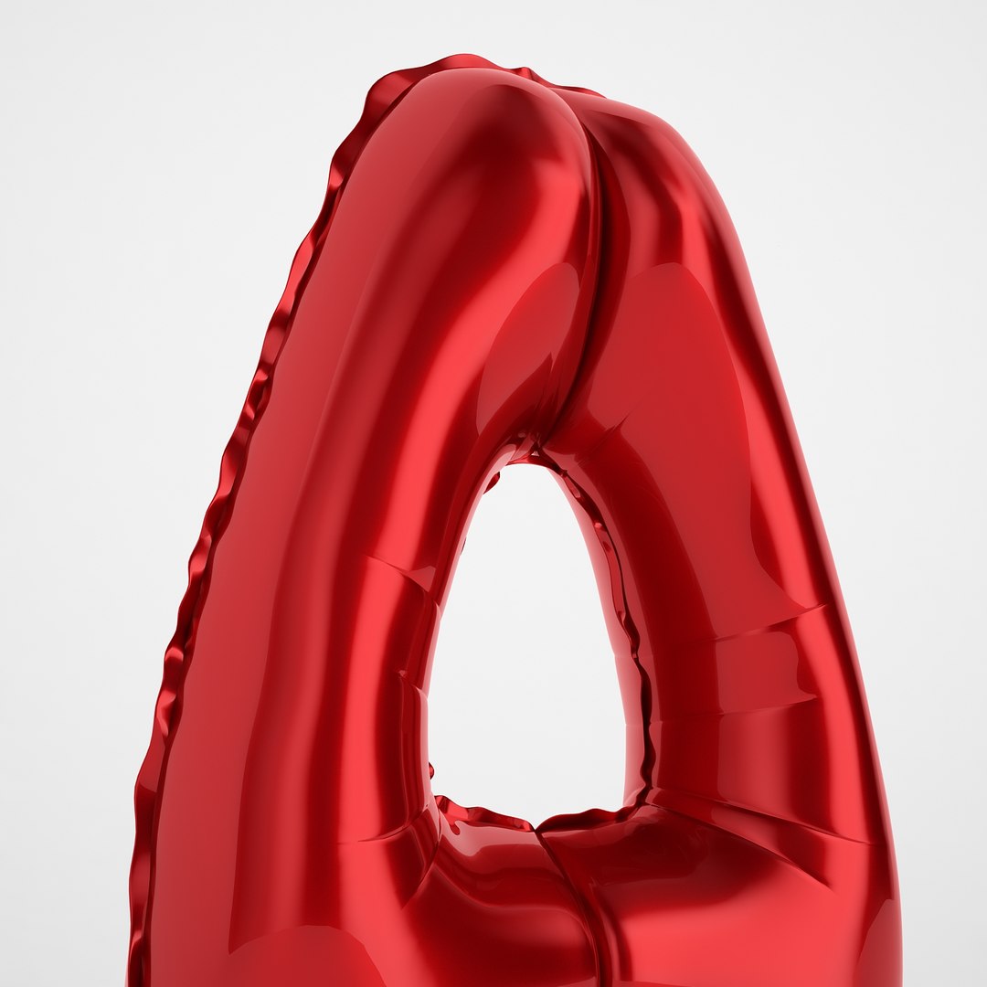 3D Model Balloon Letter Red - TurboSquid 1382459