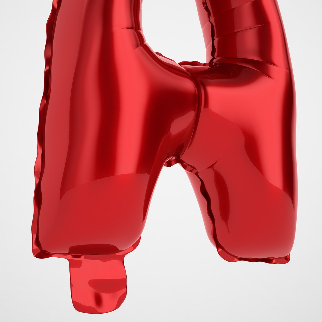 3D Model Balloon Letter Red - TurboSquid 1382459