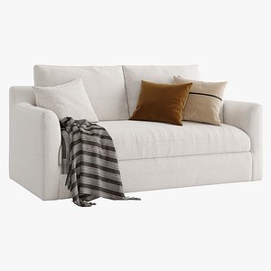 Agnes Slipcover Storage Loveseat 3D