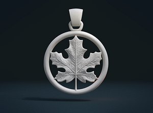 maple pendant leaf 3D